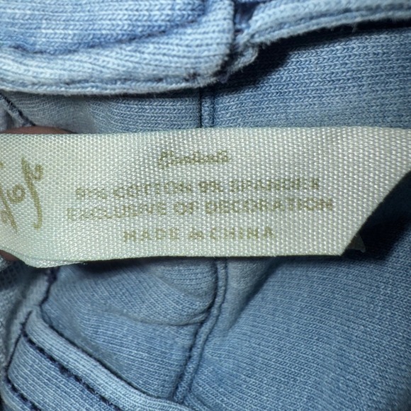 Matilda Jane Girls Size 6 Light Blue Denim Jeans‎ Colorful Trim Flower Buttons - Picture 8 of 8